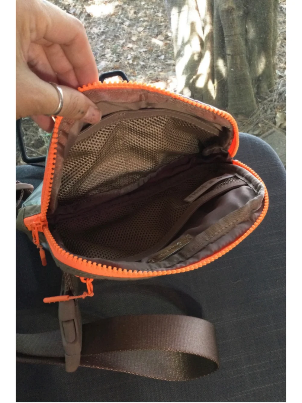 Women's Unbranded Crossbody Bag One Size Silver and Orange